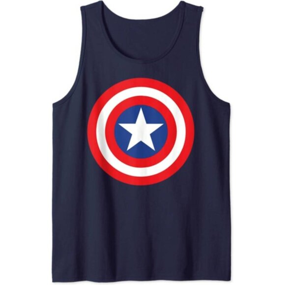 Captain America - Marvel - Simple Shield Tank, Women's 2X Plus - Picture 8 of 8